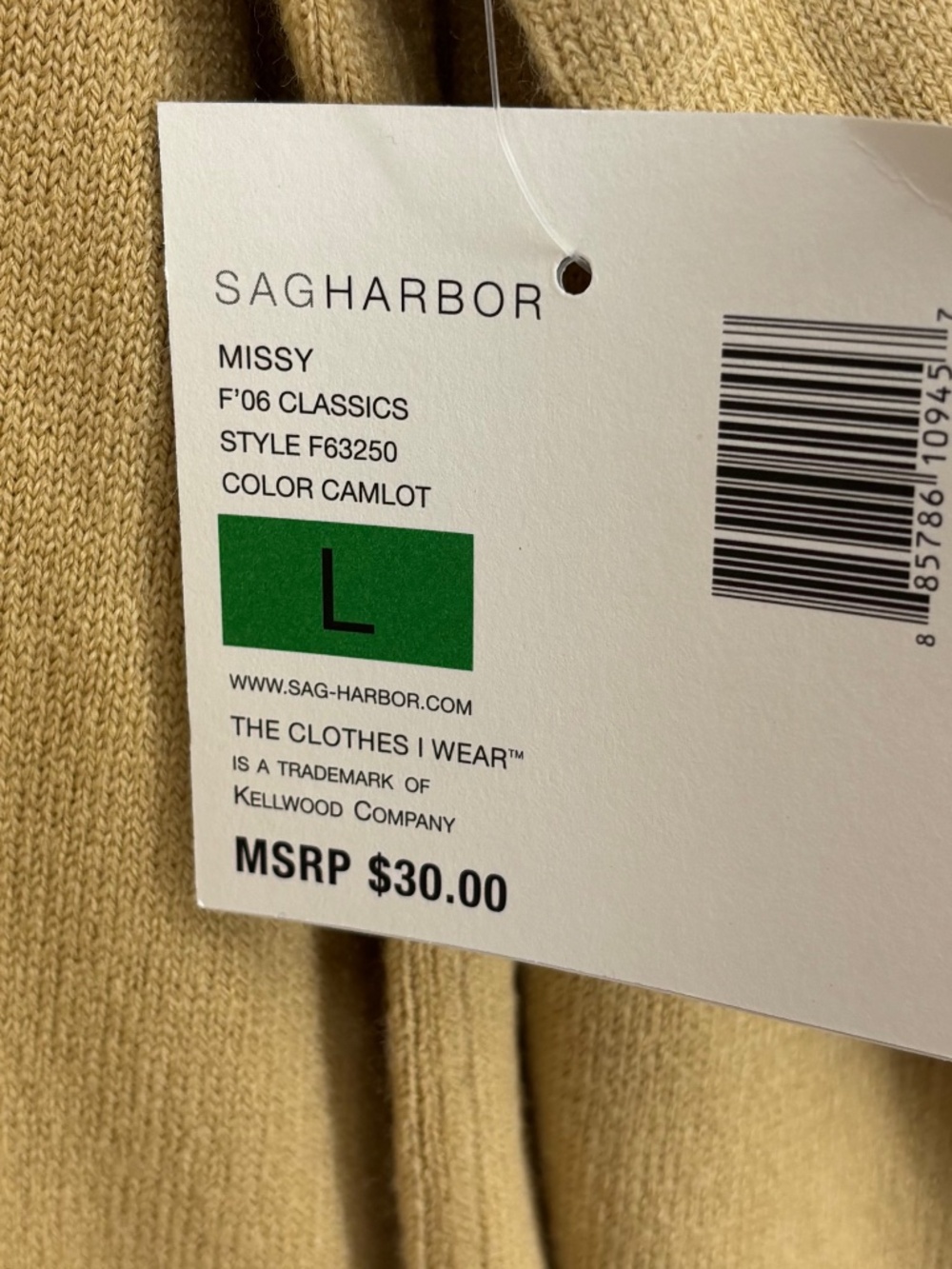 Sag Harbor Womens Large Mock Neck Sweater Camel Fine Gauge Long Sleeve Vintage - Picture 5 of 9
